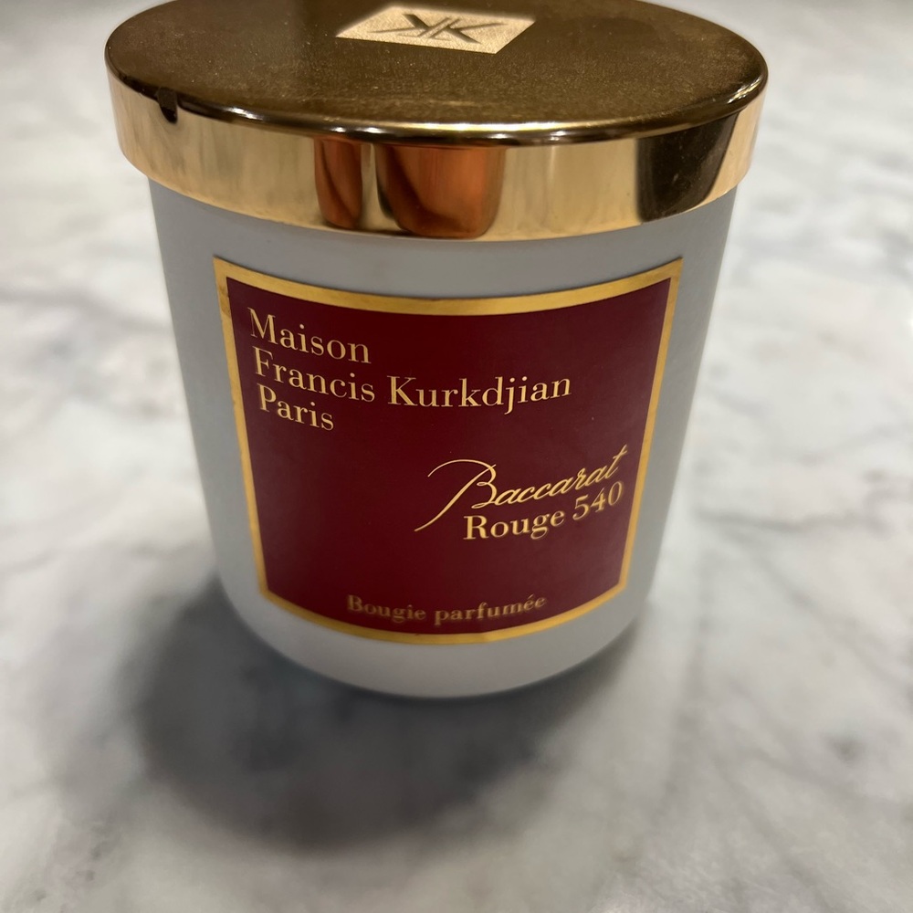 Maison Francis Kurkdjian Candle with Gold Lid and Red Label